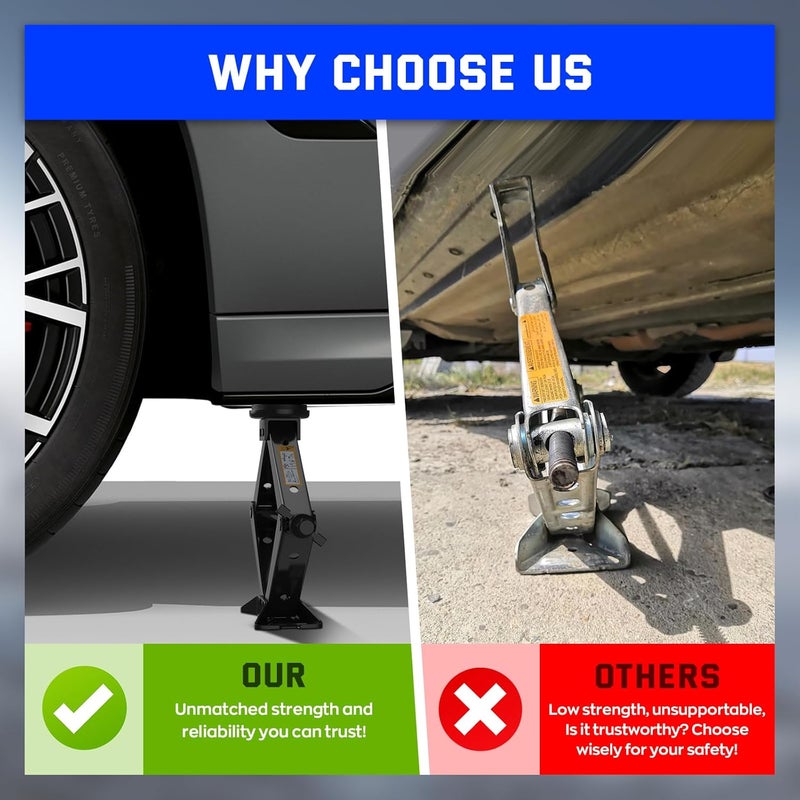 IMAYCC Car Jack Kit for BMW & MINI, 2.5 Ton Scissor Jack for BMW Vehicle with 2PCS Jack Pad, Portable Tire Changing Kit Compatible with B-M-W 1-3-5-7 Series, X-Series - Image 5
